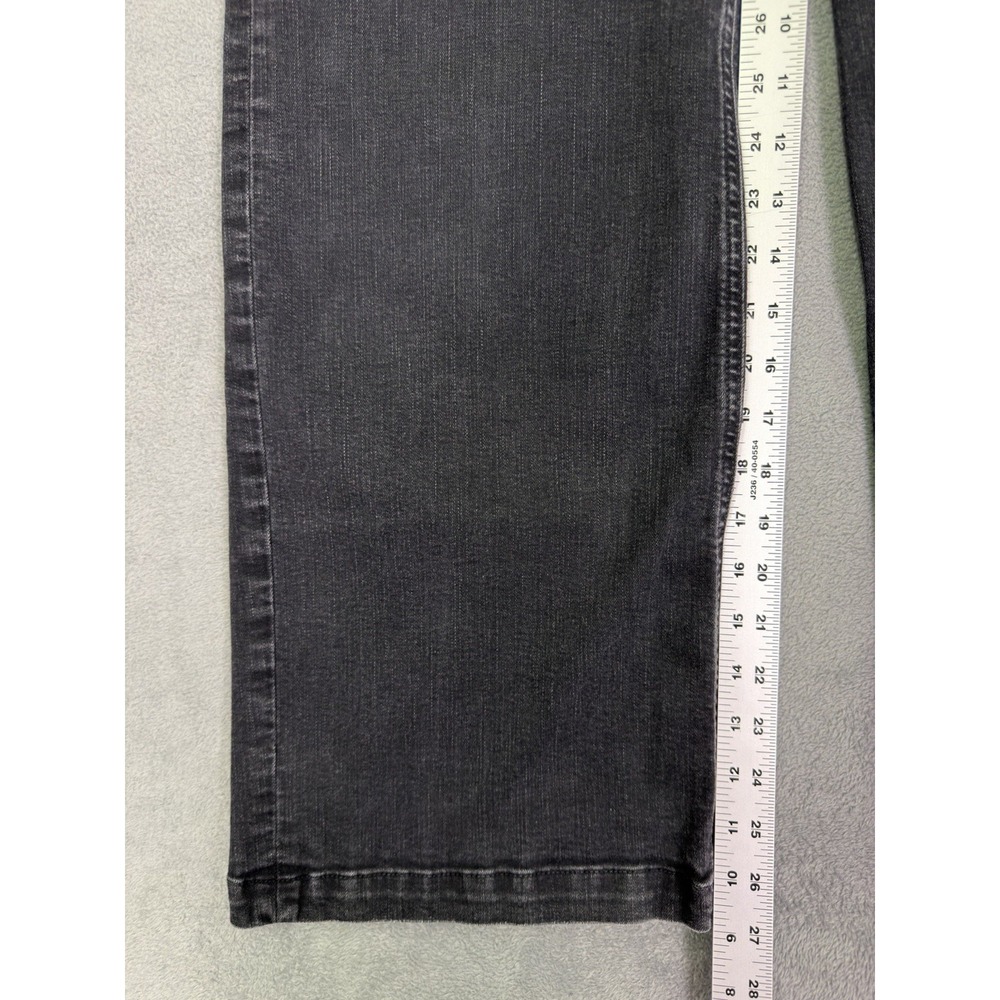 Paige Jeans Womens 27 Black Willow Denim Anessa Wide Leg High Rise Stretch - Picture 5 of 10